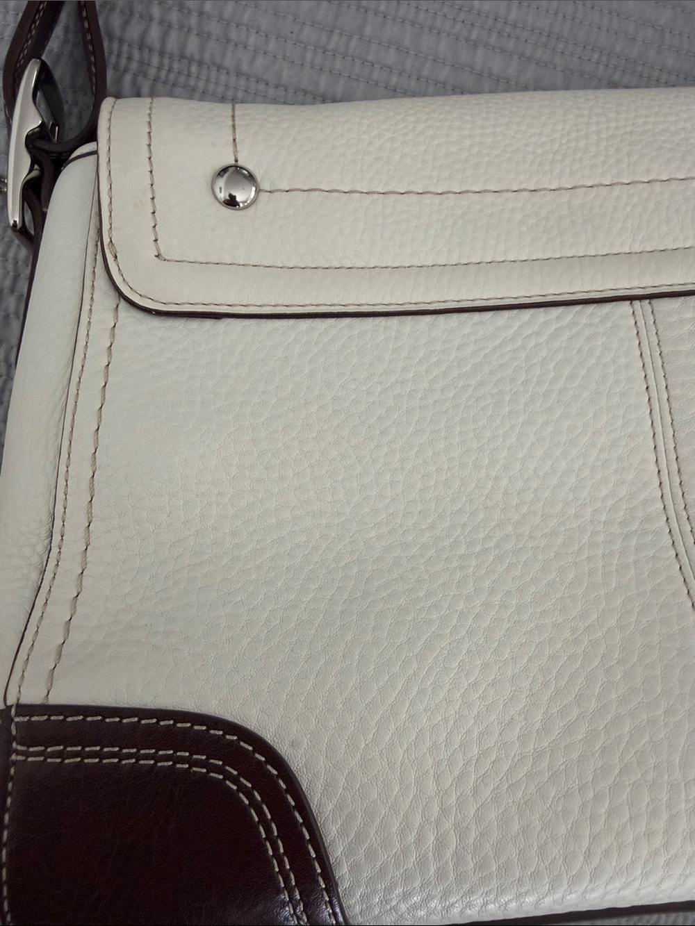 COACH Cream and Brown Leather Shoulder bag - Picture 9 of 9